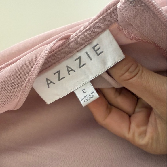 Azazie Blush Pink Maxi Dress - Picture 4 of 11